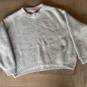 grey knit sweater